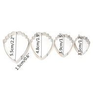 ASDOMO Heart Peony Biscuit Cake Cookie Cutters Baking Mould Peony Shape Cutter Decor Fondant Cake Cutters 12 PCS