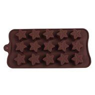 QINF 15 Stars Silicone Mold Chocolate Ice Sugar Craft Cake Mould Tools