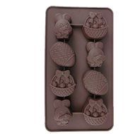 8 Cavity Rabbit Easter egg Silicone mold chocolate molds cake DIY mould