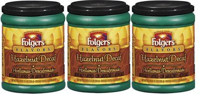 Fresh Taste of Folgers Coffee, Hazelnut Flavored Ground Coffee, Flavorful &amp; Smooth, 11.5 Oz Canister - (2 pk)