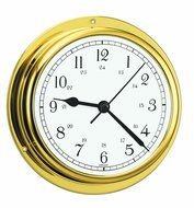 Barigo 611 Quartz Clock with White Dial and Brass Case (Matches 111 and 911)