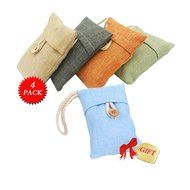 PurryRing Natural Air Purifying Bamboo Charcoal Deodorizer Bag - Most Effective Odor Remove - Portable Air Freshener...