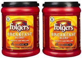 Fresh Taste of Folgers Coffee, Hazelnut Flavored Ground Coffee, Flavorful &amp; Smooth, 11.5 Oz Canister - (2 pk) N4