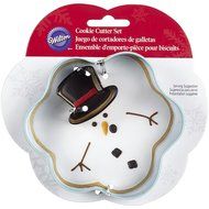 Wilton 2308-5073 2-Piece Christmas Melted Snowman Metal Cookie Cutter Set N2
