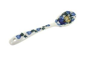 Polish Pottery Pansies Sugar Spoon