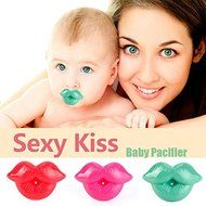 JIEPING Special Cute Kiss Shaped Design Baby Pacifier Pink