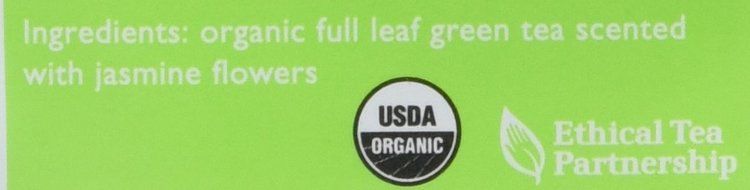Novus Jasmine Green 100% Organic Tea, 50 Count Tea Bags N3