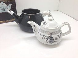 3 Pieces Tea Kettle Set-Family Size,Enamel,Stove Top,First One N2
