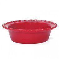 Chantal Bakeware: Set of 4 Ceramic Pie Dishes - True Red