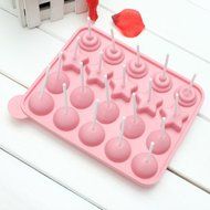 Silicone Cake Candy Chocolate Lollipop Mold With 20 Sticks N3