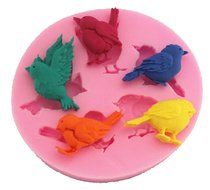 Longzang Small Birds Silicone Mold Sugar Craft DIY Gumpaste Cake Decorating Clay