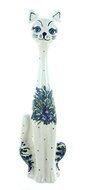 Polish Pottery Hyacinth Large Cat