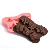 AUCH 2Pcs 3d Butterfly DIY Cake/Chocolate/Ice/Handmade Soap/Muffin/Biscuit Mold Cube Cup Tray Moulds, Random Color