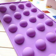 Lariy New 3D 24-Round Ball Cake Soap Silicone Mould Candy Chocolate Mold Baking Tool