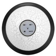 Wireless Bluetooth Speakers FM Radio Bedside Lamp TF Card 7 Color LED Display Music Player (White) N11