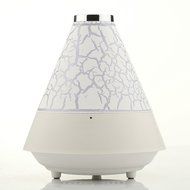 Wireless Bluetooth Speakers FM Radio Bedside Lamp TF Card 7 Color LED Display Music Player (White) N12