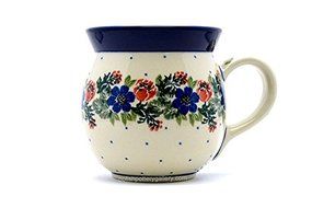 Polish Pottery Mug - 15 oz. Bubble - Garden Party