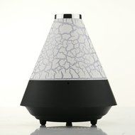 Wireless Bluetooth Speakers FM Radio Bedside Lamp TF Card 7 Color LED Display Music Player (White) N14