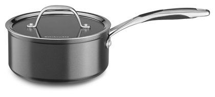 KitchenAid KCH160LCKD Hard Anodized Nonstick 6.0-Quart Low Casserole with Lid Cookware - Black Diamond N2