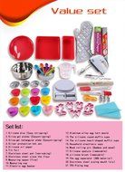 PerPor Home Baking Cake Mold Suit,Cake Baking DIY Kits,48 Pieces N3