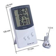 Momoday Indoor Thermometer Hygrometer Weather Station - Temperature Humidity Meter Digital LCD Display (White) N4