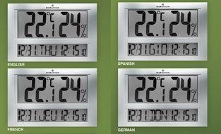 Jumbo Indoor Digital Humidity Monitor Hygrometer with Clock and Calendar