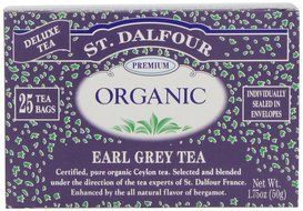ST. DALFOUR Organic French Tea, Tea Bags, Earl Grey, 1.75-Ounce Bags, 25-Count Boxes (Pack of 6)
