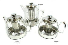 Uniware 1800ml Hop Topt Glass Kettle with Filter [A10049] N4