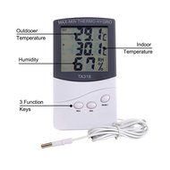 Momoday Indoor Thermometer Hygrometer Weather Station - Temperature Humidity Meter Digital LCD Display (White) N6