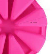 Delidge 8 Triangle Cavity Silicone Scottish Scone Cornbread Pan Pastry Pizza Mould, Pink N4