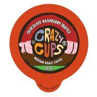 Crazy Cups Decaf Chocolate Raspberry Truffle Flavored Coffee Single Serve Cups (22 Count)