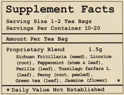 Health King Medicinal Teas Lung Pacifier Herb Tea Bags, 20 Count N5
