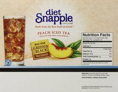 Snapple Diet Iced Tea, Peach, 22 Count Net Wt. 3.1 oz N6