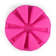 Delidge 8 Triangle Cavity Silicone Scottish Scone Cornbread Pan Pastry Pizza Mould, Pink N6