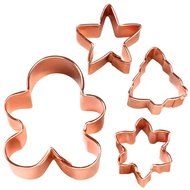 Wilton 2308-3283 4-Piece Copper Plated Cookie Cutter Set