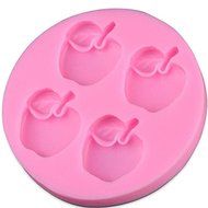 Mr.S Shop 3D 4 Little Apples Silicone Mold Cake Chocolate Biscuits Fondant Candy Mold DIY Kitchen Baking Mold