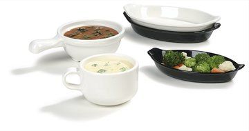 Carlisle 740002 Polycarbonate Oval Casserole, 12-oz. Capacity, 1.5" x 5.18" x 8.75", White (Case of 24) N3