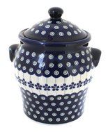 Polish Pottery Flowering Peacock Large Canister