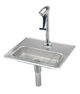 T&amp;S Brass B-1230-12 Water Station with 12-Inch Pedestal Glass Filler and Drip Pan Assembly