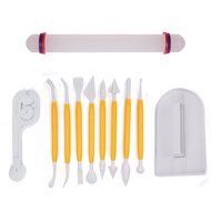 KookieMonsta 11pcs Fondant Decorating Tools Kit Set Starter Baking Supplies Set N4
