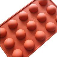 Wocuz 15 The Semicircle Chocolate Silicone Mold, Candy Mold, Cake Mold, Cookies Mold, Fondaut Mold, DIY Ice Mold