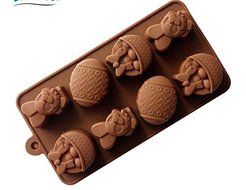 Easter Bunny Eggs Shaped Silicone Cake Mold Kitchen Accessories Fondant Moulds Cake Tools