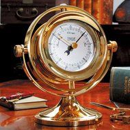 Weems &amp; Plath Clipper Gimballed Quartz Clock and Barometer