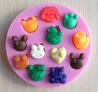 HSE 1Pcs baby animal Chocolate Candy Jello 3D silicone Mold Mould cake tools Bakeware Pastry Soap Mold N4