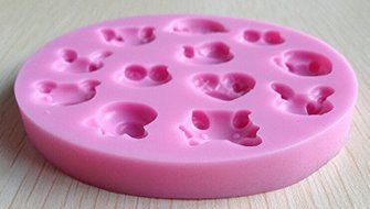 HSE 1Pcs baby animal Chocolate Candy Jello 3D silicone Mold Mould cake tools Bakeware Pastry Soap Mold N5