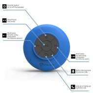 Stalion SS-SHWR-BTBLU Waterproof Bluetooth Portable Audio System (Cyan Blue)