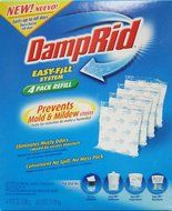 DampRid FG92 Moisture Absorber Easy-Fill System Refill, 4-10.5-Ounce Packets