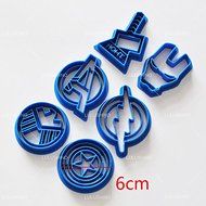 New! Hot style Super hero series The avengers alliance sugar cookie cutter mold 6 PCS/set N3