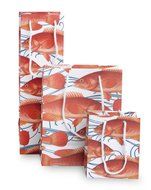 Boston International 6 Count Caskata Studio Bottle Bags, Peony Gold