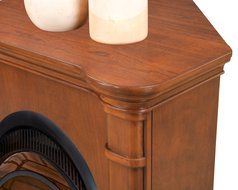 Duluth Forge Dual Fuel Vent Free Fireplace With Mantel - 15,000 BTU, T-Stat, Apple Spice Finish